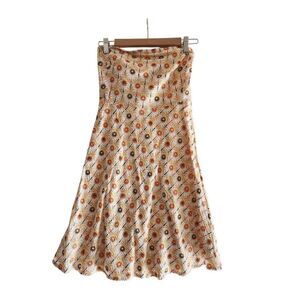 J. Crew strapless floral  seersucker dress size 2